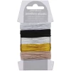 Elastisk smykketråd Ø0,5 mm soft mix – 5×4 meter, heraf 2 i metallicfarve