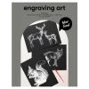 Engraving art Silver Forest – scratch art med 3 stk. A4-ark, sølvfarvede skovmotiver