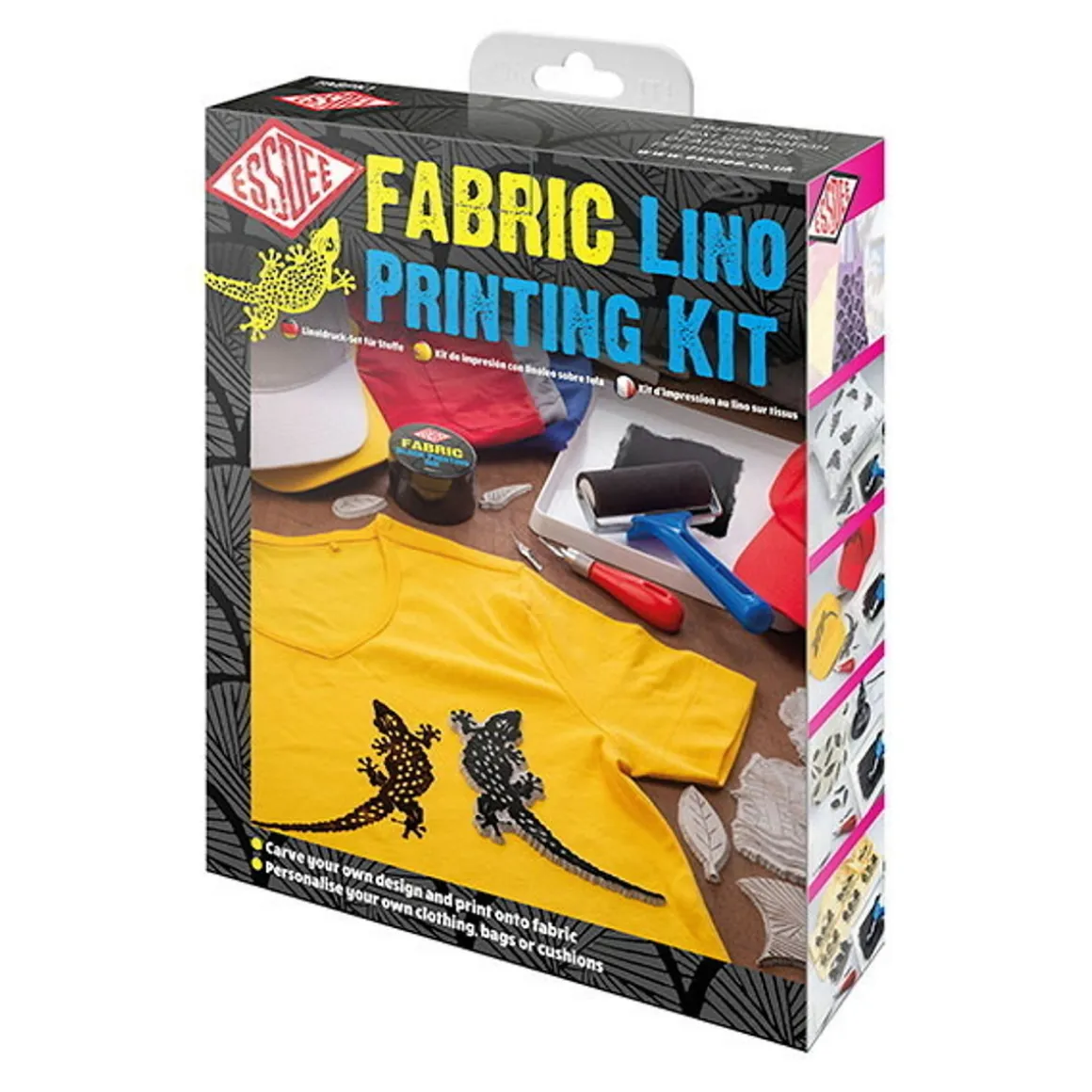 EssDee Lino Printing Fabric Kit – alt hvad du skal bruge til linoleumstryk på stof og tekstiler