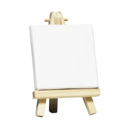 Et ministaffeli i træ med et 7×7 cm stort malerlærred!