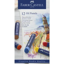 Faber-Castell Oil Pastels, sæt med 12 oliepastelkridt