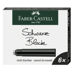 Faber-Castell refill til fyldepenne, 6-pak, sort blæk