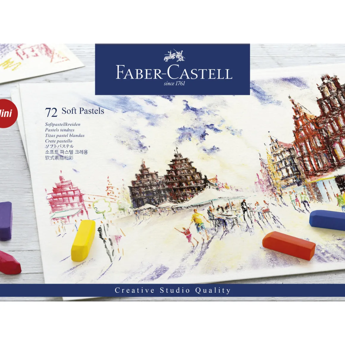 Faber-Castell Soft Pastels Mini, sæt med 72 bløde pastelkridt