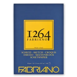 Fabriano skitseblok F-1264 A4 (210×297 mm), 100 ark, gramvægt 90.