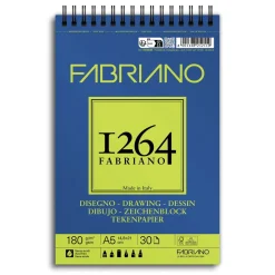Fabriano tegneblok, spiralbundet, F-1264 A3 (297×420 mm), 50 ark, 180 g/m²