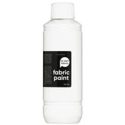 Fabric Paint 250 ml – hvid, dækkende tekstilfarve til mørkt stof