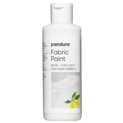 Fabric paint 80 ml – hvid tekstilfarve til både lyst og mørkt stof