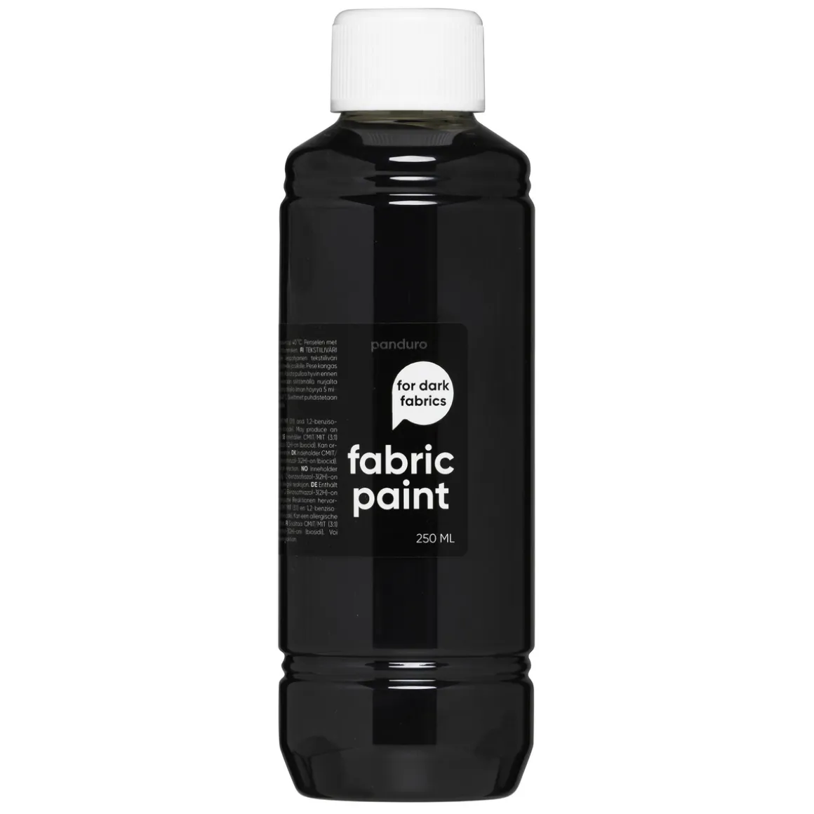 Fabric Paint 250 ml – sort, dækkende tekstilfarve til mørkt stof