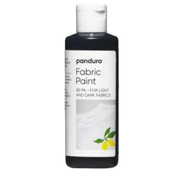 Fabric paint 80 ml – sort tekstilfarve til både lyst og mørkt stof