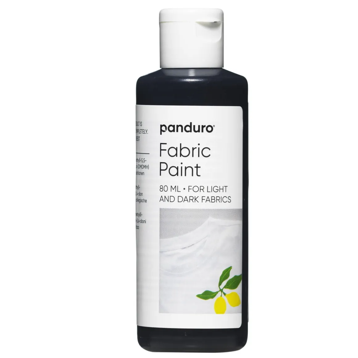 Fabric paint 80 ml – sort tekstilfarve til både lyst og mørkt stof