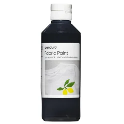Fabric paint 250 ml – sort tekstilfarve til både lyst og mørkt stof