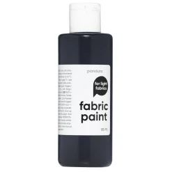 Fabric Paint 85 ml – sort tekstilfarve til lyst stof