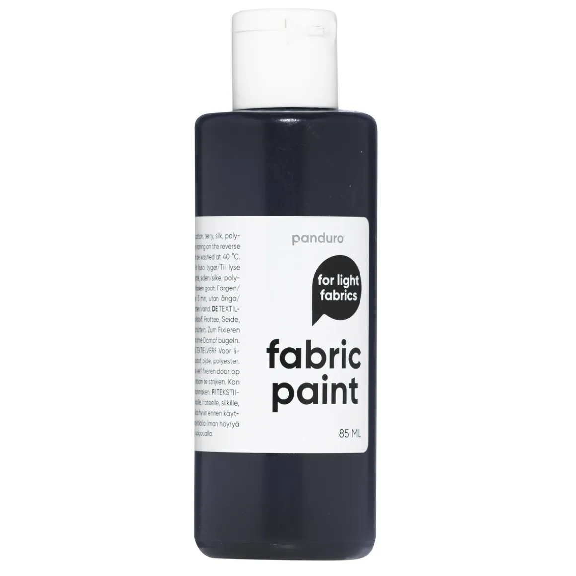 Fabric Paint 85 ml – sort tekstilfarve til lyst stof