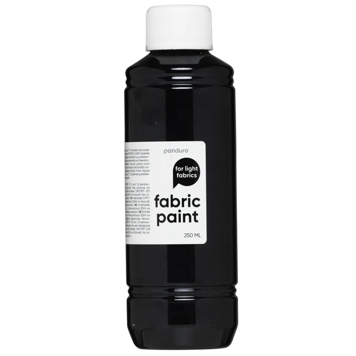 Fabric Paint 250 ml – sort tekstilfarve til lyst stof