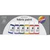 Fabric Paint Rainbow sæt 6×50 ml, tekstilfarver i basisfarver til lyst stof