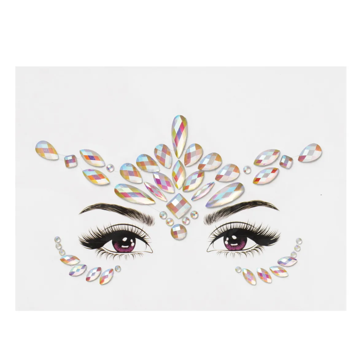 Face Jewels Glow Princess, lys dit ansigt op med selvlysende ansigtssmykker!