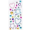 Face Jewels Happy Diamonds – 34 store og små ansigtssmykker, hjerter og stjerner