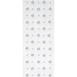 Face Jewels Pearl Dots – 60 perlemorsfarvede runde ansigtssmykker