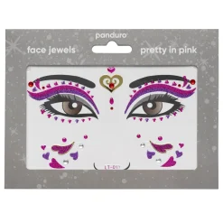 Face Jewels Pretty In Pink - stickers & ansigtssmykke til udklædning og karneval