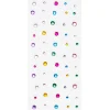 Face Jewels Rainbow Dots – 55 flotte, runde ansigtssmykker i forskellige farver