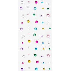 Face Jewels Rainbow Dots – 55 flotte, runde ansigtssmykker i forskellige farver