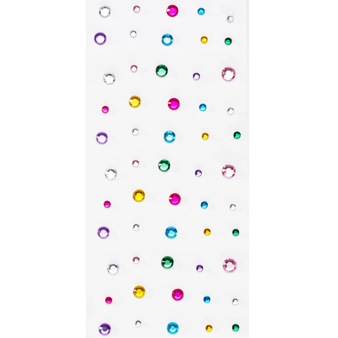 Face Jewels Rainbow Dots – 55 flotte, runde ansigtssmykker i forskellige farver