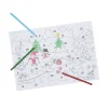 Farvelæg en fin julekalender med julet motiv - 42×29,7 cm
