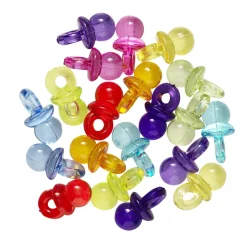 20 farvestrålende sutter, som bliver til søde perler, vedhæng og charms – Ø10 mm, længde 19 mm