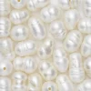 Ferskvandsperler kulturperler, 30 stk. 4 mm store, 0,6 mm huldiameter