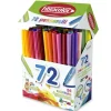 FibraColor tuschpenne 72-pak, 2×24 almindelige tuschpenne + 24 med tyk spids. I alt 24 forskellige farver.