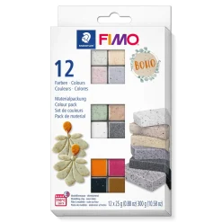 Fimo Effect Botanical 12×25 gram – metallic, sten og naturfarve