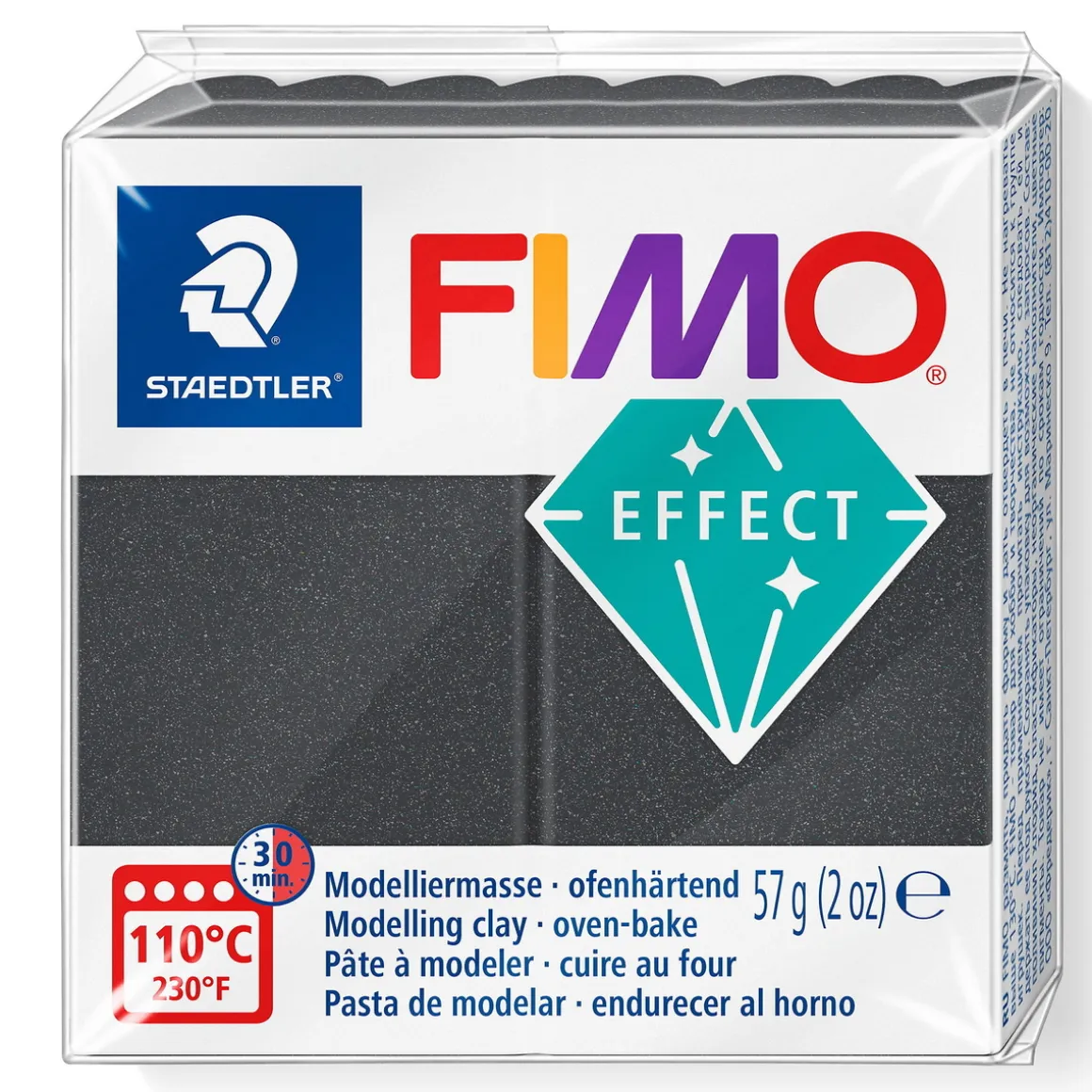 Fimo effect metallic modeller 57 g – steel grey 91
