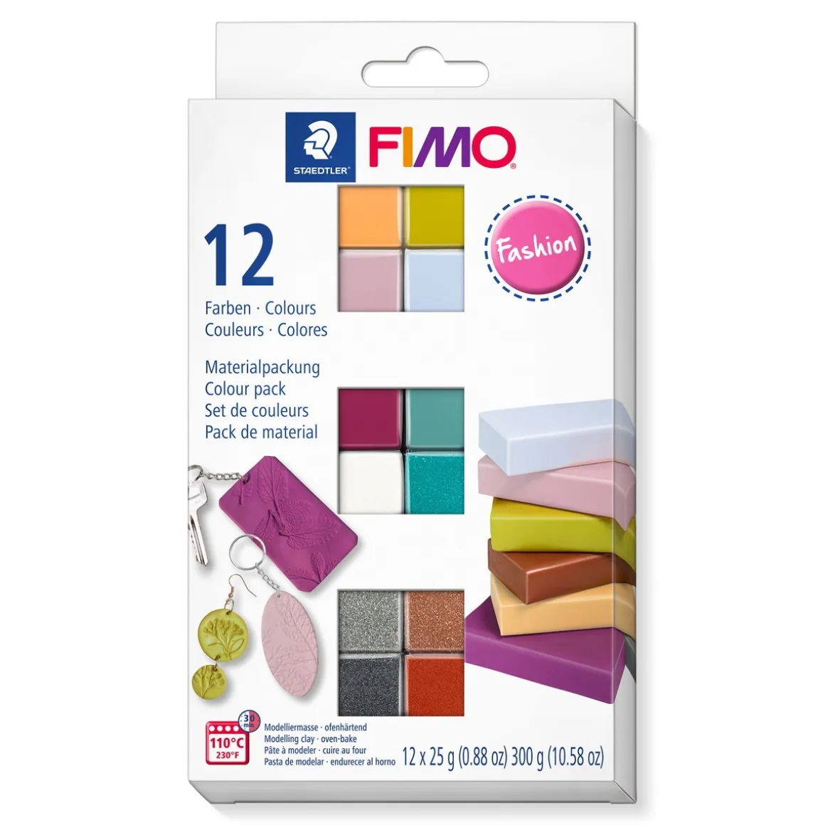 Fimo soft fashion 25 g 12 stk.