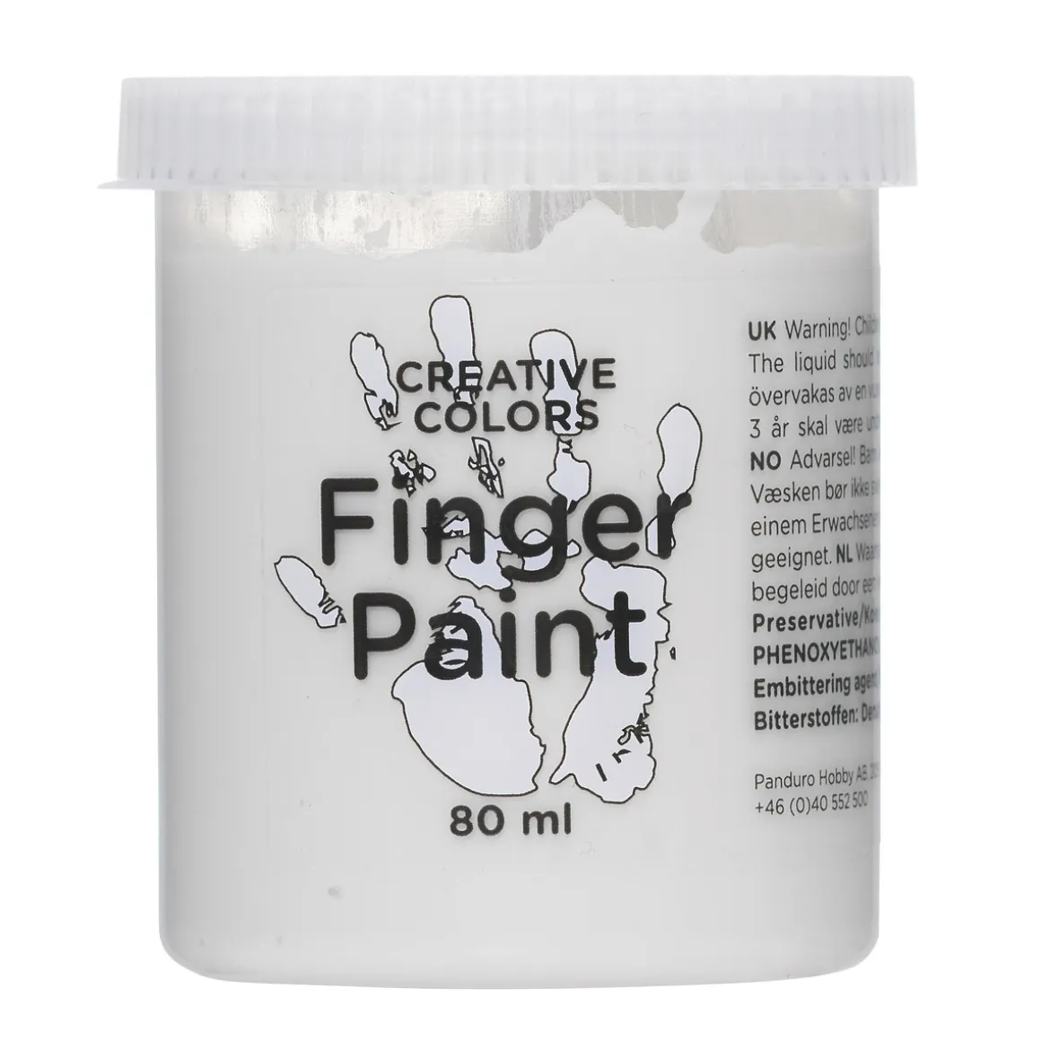 Fingermaling 80 ml Hvid