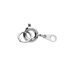 Fjederlås med O-ring – Ø 5 mm. Sølvfarvede, 10-pak.