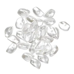 Flade akrylperler med et look af ferskvandsperler 10x8 mm 30 stk.