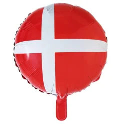 Folieballon 44 cm i diameter – Danmark / dansk flag