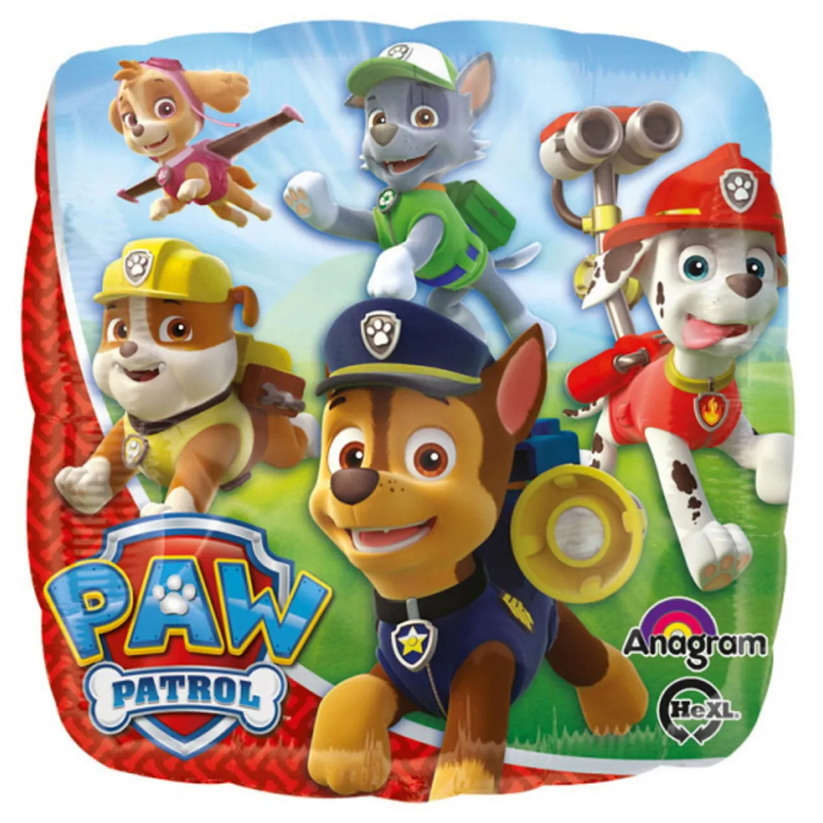 Folieballon 43 cm – Paw Patrol, de heltemodige superhvalpe