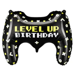 Folieballon level up håndkontrol, 60×45 cm – perfekt til gameren!