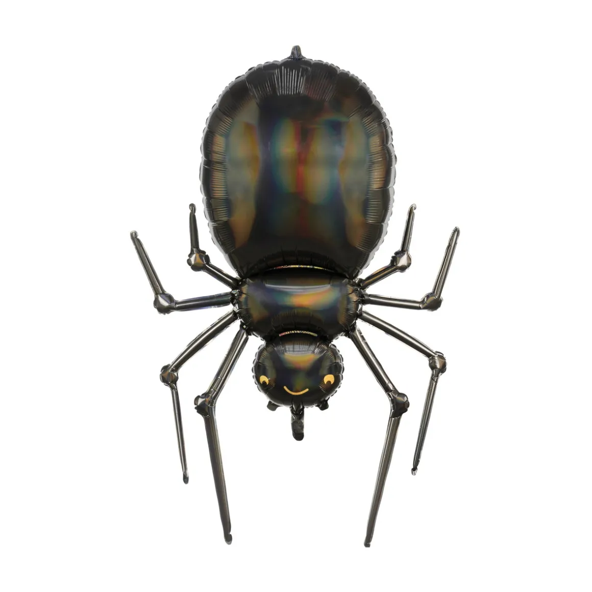 Folieballon metallicskinnende edderkop, skrækindjagende ballon til Halloween! 61×101 cm