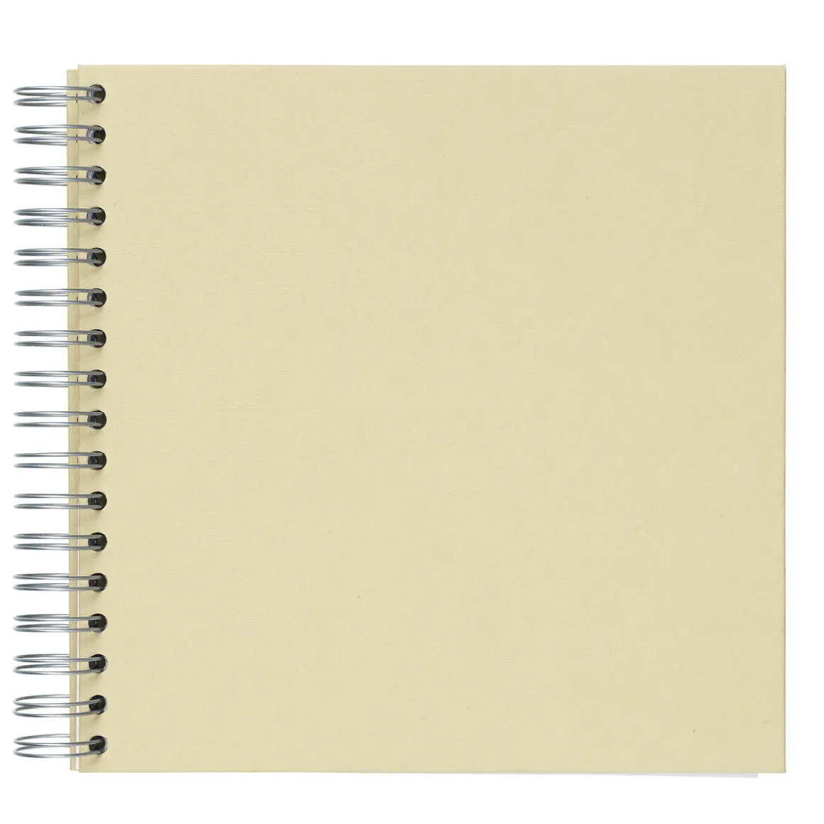 Fotoalbum med spiralryg, 22×22 cm, beige, 25 hvide ark, 225 g/m²