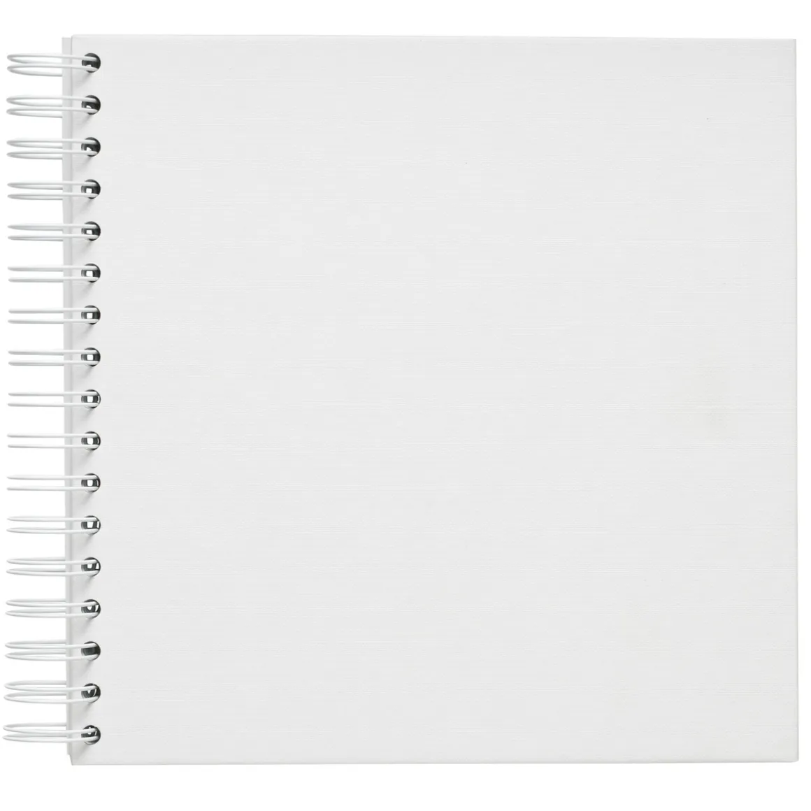 Fotoalbum med spiralryg, 22×22 cm, hvid, 25 hvide ark, 225 g/m²