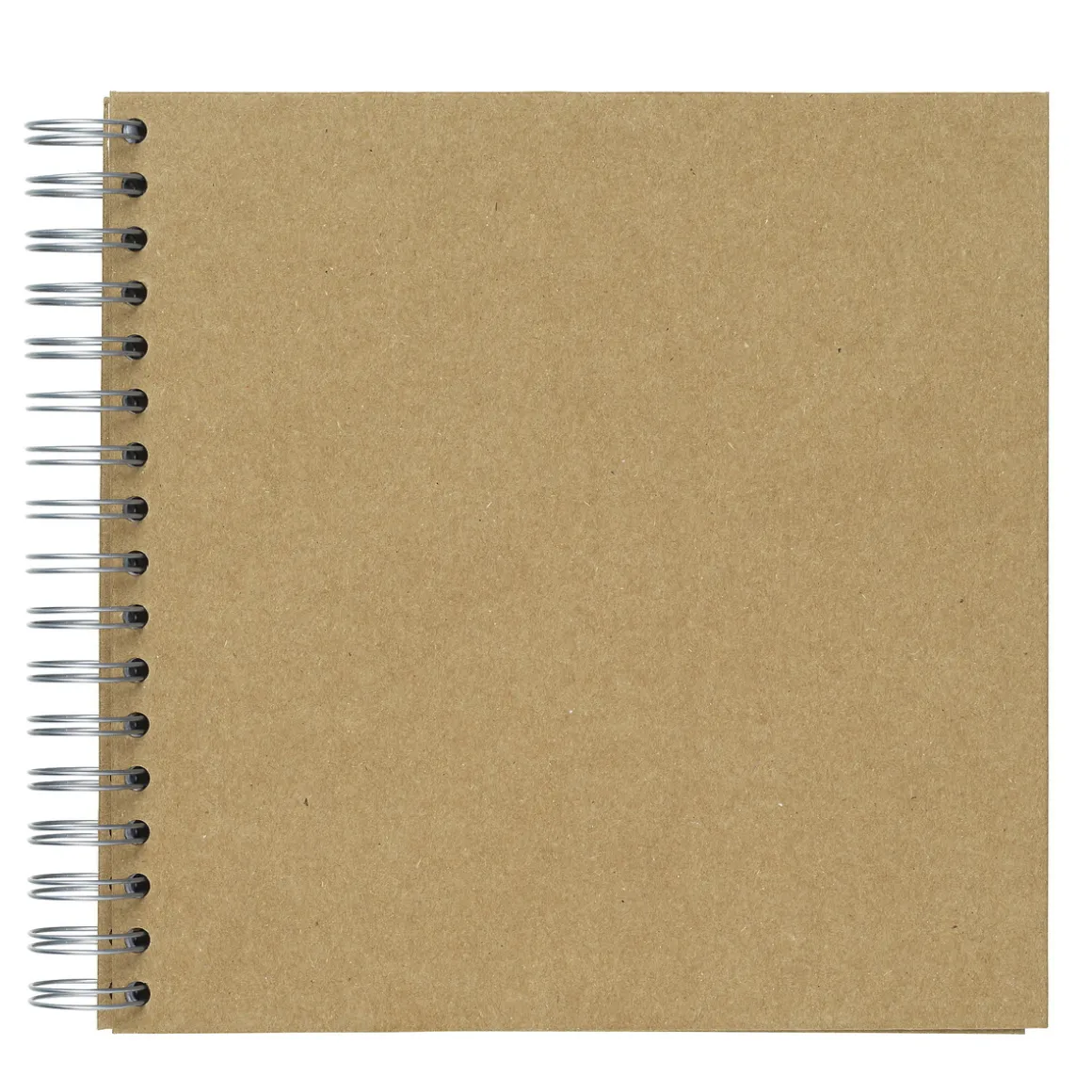 Fotoalbum med spiralryg, 22×22 cm, kraft, 25 hvide ark, 225 g/m²