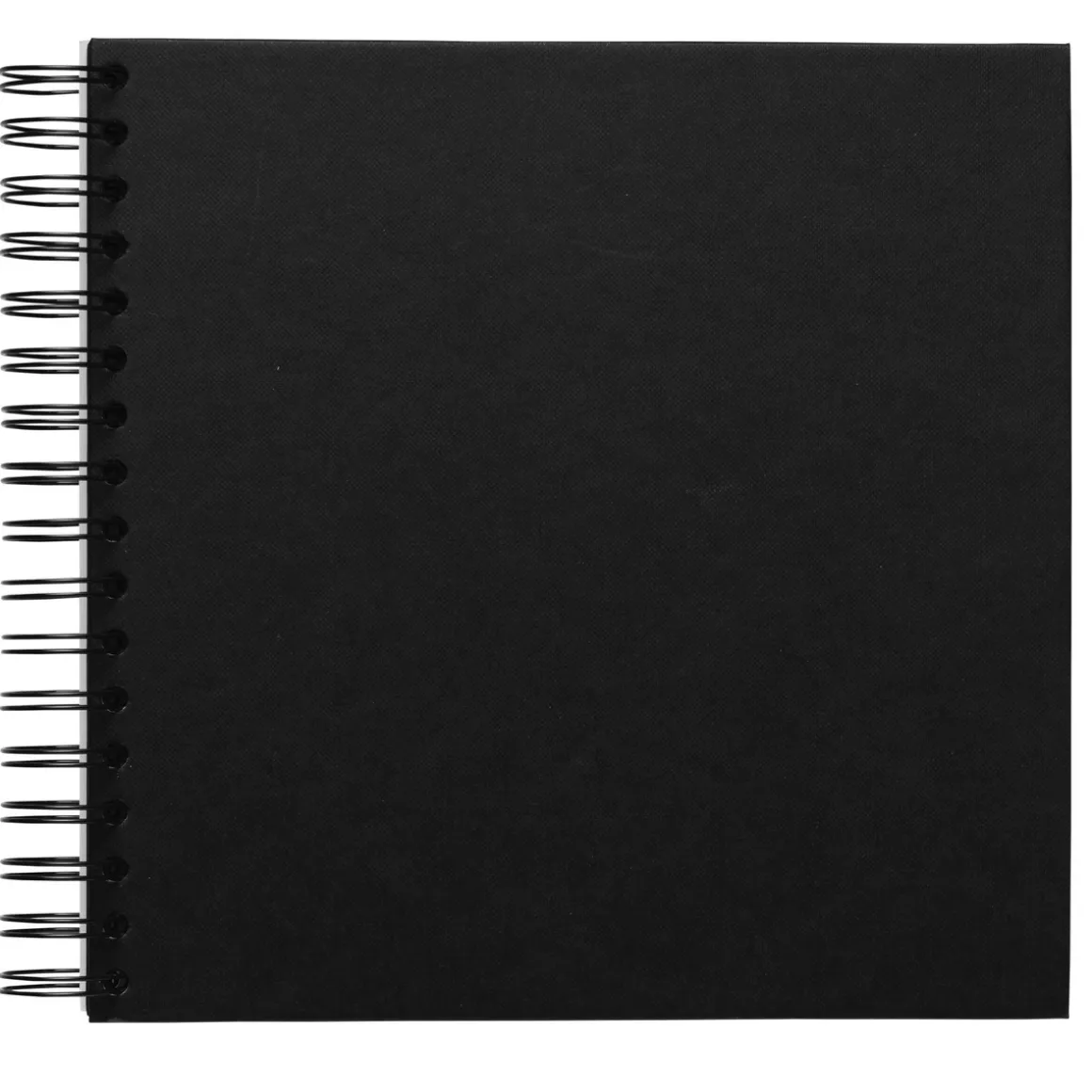 Fotoalbum med spiralryg, 22×22 cm, sort, 25 sorte ark, 225 g/m²