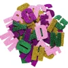 Funky Foam Bogstaver med glitter, 100 stykker selvklæbende mosgummi, A–Z, længde 32 mm