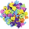 Funky Foam Bogstaver og tal, 200 stykker selvklæbende mosgummi, længde 17–22 mm