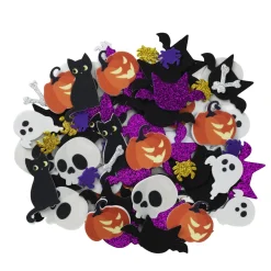 Funky Foam Halloween, 100 stykker uhyggeligt, selvklæbende dekorgummi! Ca. XX×XX mm