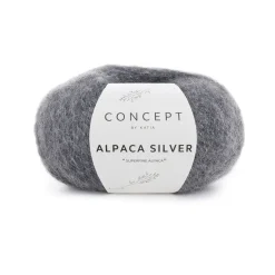 Garn Alpaca silver 25 g m.grå