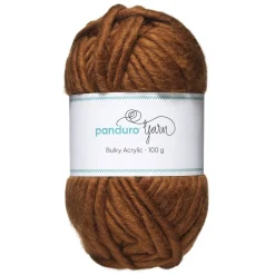 Garn Bulky Acrylic 100 g brun – et tykt garn, som giver resultater hurtigt