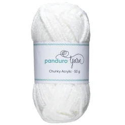Garn Chunky Acrylic 50 g hvid